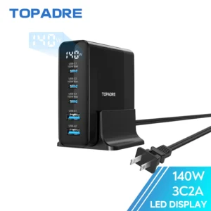TOPADRE 140W USB C 5-Ports Charging
